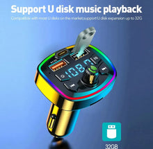 Load image into Gallery viewer, Car Handsfree Bluetooth Kit, FM Transmitter, MP3 Player, USB & Type C Charger
