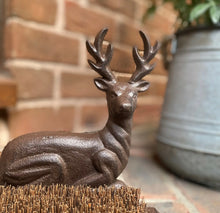 Load image into Gallery viewer, Rustic Vintage Style Cast Iron Stag Boot Scraper Brush Shoe Cleaner