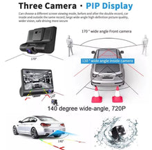 Load image into Gallery viewer, 4" HD 1080P Dash Cam Car Camera Recorder Dual Front and Rear Night Vision