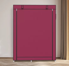 Load image into Gallery viewer, Canvas Wardrobe With Hanging Rail & Shelving