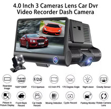 Load image into Gallery viewer, 4" HD 1080P Dash Cam Car Camera Recorder Dual Front and Rear Night Vision