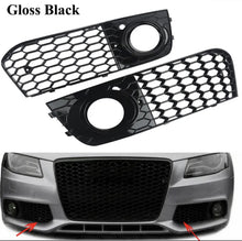 Load image into Gallery viewer, 2x Black Honeycomb Mesh Auto Car Fog Light Grilles Cover For Audi A4 B8 09-2012