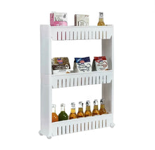 Load image into Gallery viewer, Slide Out Kitchen Trolley Rack Holder Slimline Storage 3 / 5 Shelves on Wheels