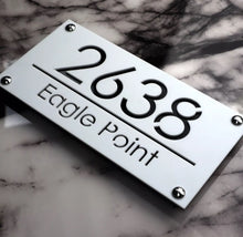 Load image into Gallery viewer, Personalised Acrylic Door Sign House Numbers Laser Cut