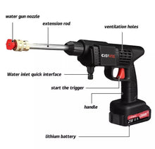 Load image into Gallery viewer, Portable Cordless Pressure Car Washer Jet Water Gun +2 Batteries