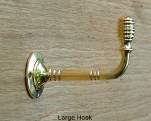 Load image into Gallery viewer, Solid Brass Coat Hook - Antique Style Robe Towel - 3 Sizes Available