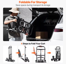 Load image into Gallery viewer, Stair Climbing Cart Heavy Duty Folding Hand Cart Trolley