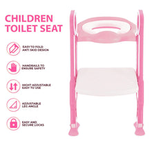 Load image into Gallery viewer, Child Toilet Seat And Ladder Toddler Training Step Up Easy Fold