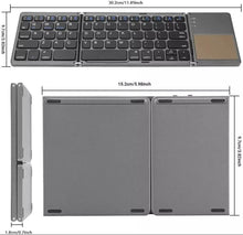 Load image into Gallery viewer, Mini Foldable Wireless Bluetooth Keyboard with Touchpad
