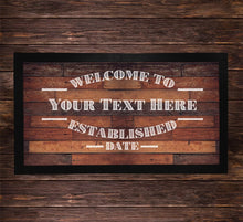 Load image into Gallery viewer, Personalised Home Bar Set Runner, Metal Sign & 4 Coasters