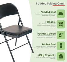 Load image into Gallery viewer, NEW! Padded Folding Metal Desk Office Chair Seat