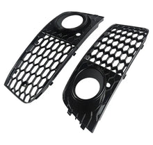 Load image into Gallery viewer, 2x Black Honeycomb Mesh Auto Car Fog Light Grilles Cover For Audi A4 B8 09-2012