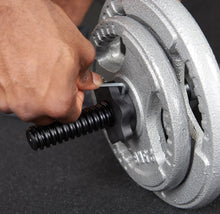 Load image into Gallery viewer, Black 6ft Spinlock Weight Bar with Collars for Standard 1" Plates Gym Barbell