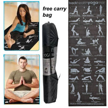 Load image into Gallery viewer, Yoga Mat with 28 Positions Training Guide