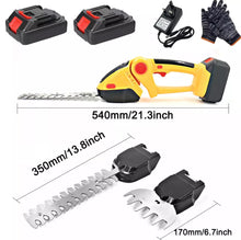 Load image into Gallery viewer, 21V Cordless Mini Hedge Trimmer 2in1 Grass Shear With 2 Batteries