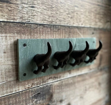 Load image into Gallery viewer, Dog Tail Wall Hooks Cast Iron & Slate