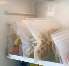 Load image into Gallery viewer, 12 or 24 x Resealable Silicone Food Storage Kitchen Zip lock Bags