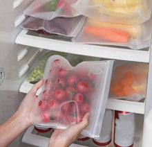 Load image into Gallery viewer, 12 or 24 x Resealable Silicone Food Storage Kitchen Zip lock Bags