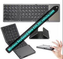 Load image into Gallery viewer, Mini Foldable Wireless Bluetooth Keyboard with Touchpad