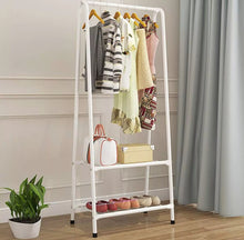 Load image into Gallery viewer, Metal Clothes Garment Rail & Storage Shelves