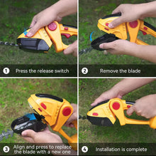 Load image into Gallery viewer, 21V Cordless Mini Hedge Trimmer 2in1 Grass Shear With 2 Batteries