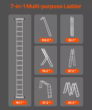 Load image into Gallery viewer, 4.7 Metre Multi-Purpose Folding 7 in 1 Ladder