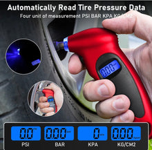 Load image into Gallery viewer, Digital LCD Tyre Air Pressure Gauge Tester Tool for Car Motorbike etc