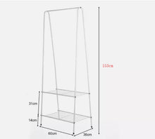 Load image into Gallery viewer, Metal Clothes Garment Rail & Storage Shelves