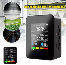 Load image into Gallery viewer, 5-in-1 CO2 TVOC Air Quality Meter Tester Semiconductor Carbon Dioxide Detector