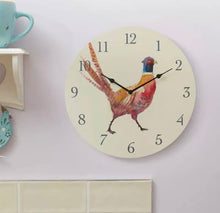 Load image into Gallery viewer, 12" Pheasant Themed Garden Wall Clock Outdoor Weather Resistant