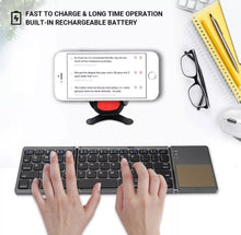 Load image into Gallery viewer, Mini Foldable Wireless Bluetooth Keyboard with Touchpad
