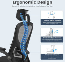 Load image into Gallery viewer, Adjustable Executive Office Chair Ergonomic Mesh Swivel Chair