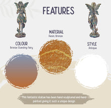 Load image into Gallery viewer, Bronze Effect Angel Statue Garden Ornament