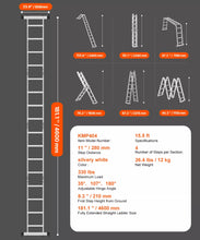 Load image into Gallery viewer, 4.7 Metre Multi-Purpose Folding 7 in 1 Ladder