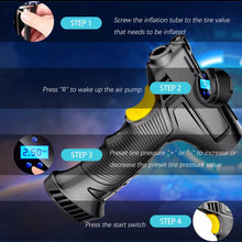 Load image into Gallery viewer, 150psi Cordless Digital Air Compressor Car Bike Tyre Inflator