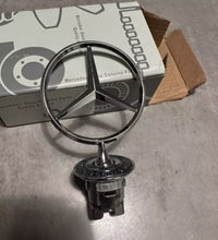 Load image into Gallery viewer, Bonnet Raised Star Emblem Badge Blue Chrome for Mercedes C E S CLK Class 44mm