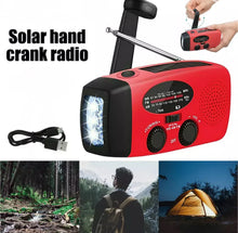 Load image into Gallery viewer, Portable Dynamo Wind-Up, Solar, USB Rechargeable AM FM Radio Torch Powerbank