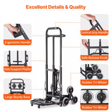 Load image into Gallery viewer, Stair Climbing Cart Heavy Duty Folding Hand Cart Trolley