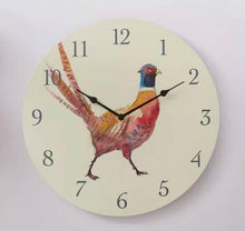 Load image into Gallery viewer, 12" Pheasant Themed Garden Wall Clock Outdoor Weather Resistant