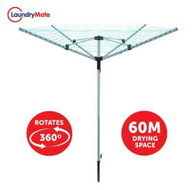 Load image into Gallery viewer, 60 Metre Rotary Airer 4 Arm Clothes Garden Washing Line
