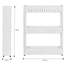 Load image into Gallery viewer, Slide Out Kitchen Trolley Rack Holder Slimline Storage 3 / 5 Shelves on Wheels