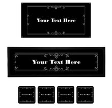 Load image into Gallery viewer, Personalised Home Bar Kit β’ Runner, Metal Sign, 4 Drinks Coasters Set