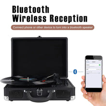 Load image into Gallery viewer, Vinyl Record Player Retro Style Turntable with Built-in Speakers Bluetooth Aux
