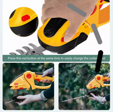 Load image into Gallery viewer, 21V Cordless Mini Hedge Trimmer 2in1 Grass Shear With 2 Batteries