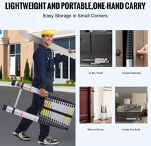 Load image into Gallery viewer, 6.2m Metre Telescopic Ladder 20.3ft Aluminium Ladders