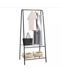 Load image into Gallery viewer, Metal Clothes Garment Rail & Storage Shelves