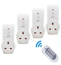 Load image into Gallery viewer, 4 x Wireless Remote Control Smart Switch Plug Sockets