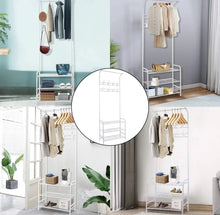 Load image into Gallery viewer, Metal Coat Stand Clothes Shoes Rack Rail 180cm