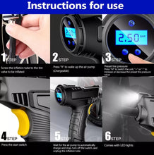 Load image into Gallery viewer, 150psi Cordless Digital Air Compressor Car Bike Tyre Inflator