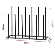 Load image into Gallery viewer, Welly Boot Rack 
Powder Coated Steel Indoor/Outdoor (Holds 6 Pairs)